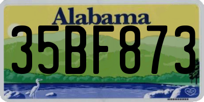 AL license plate 35BF873