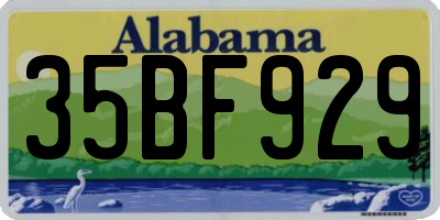 AL license plate 35BF929