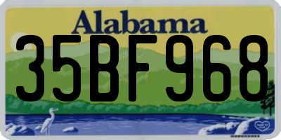 AL license plate 35BF968