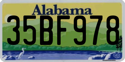 AL license plate 35BF978