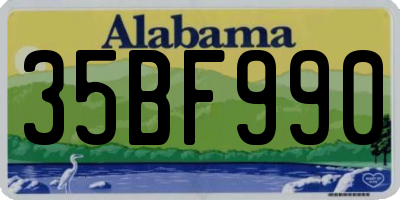 AL license plate 35BF990