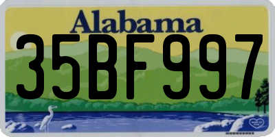 AL license plate 35BF997
