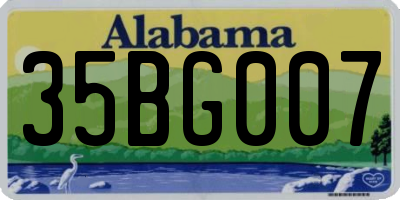 AL license plate 35BG007