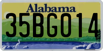 AL license plate 35BG014