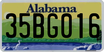 AL license plate 35BG016