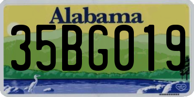 AL license plate 35BG019