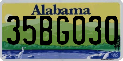 AL license plate 35BG030