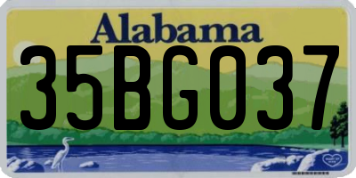 AL license plate 35BG037