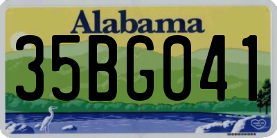 AL license plate 35BG041