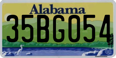 AL license plate 35BG054