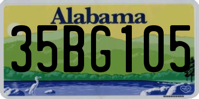 AL license plate 35BG105