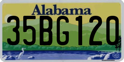 AL license plate 35BG120