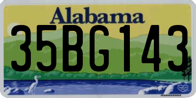 AL license plate 35BG143