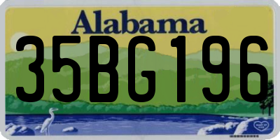 AL license plate 35BG196