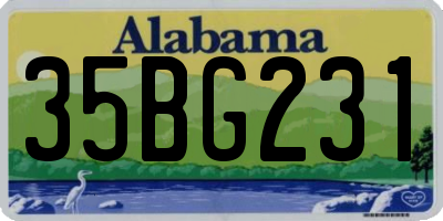 AL license plate 35BG231