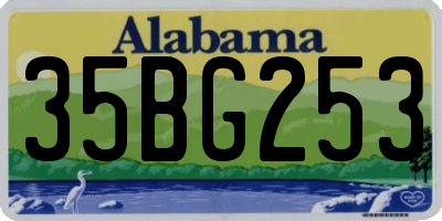 AL license plate 35BG253