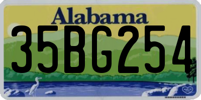AL license plate 35BG254