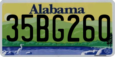 AL license plate 35BG260