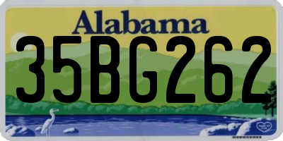 AL license plate 35BG262