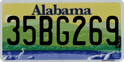 AL license plate 35BG269