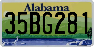 AL license plate 35BG281