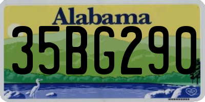 AL license plate 35BG290