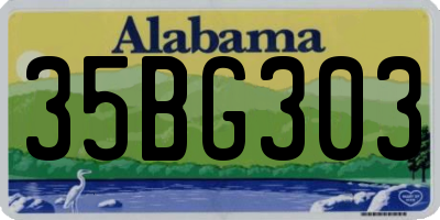 AL license plate 35BG303