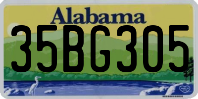 AL license plate 35BG305