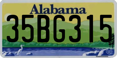 AL license plate 35BG315