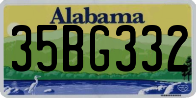AL license plate 35BG332