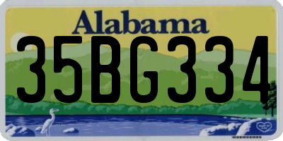 AL license plate 35BG334