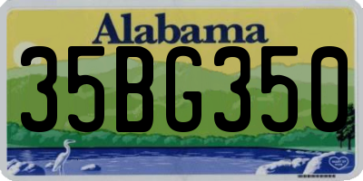 AL license plate 35BG350