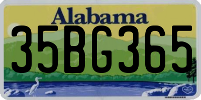 AL license plate 35BG365