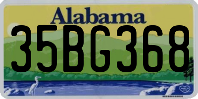 AL license plate 35BG368