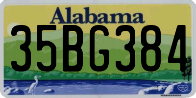 AL license plate 35BG384