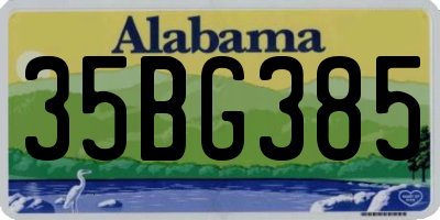 AL license plate 35BG385