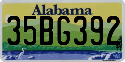 AL license plate 35BG392