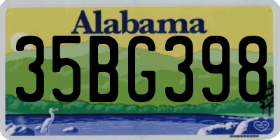 AL license plate 35BG398