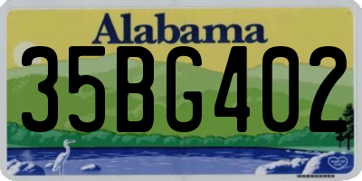 AL license plate 35BG402
