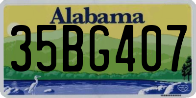 AL license plate 35BG407