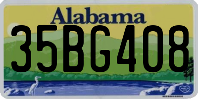 AL license plate 35BG408