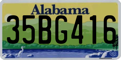 AL license plate 35BG416