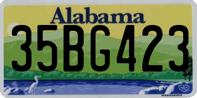 AL license plate 35BG423