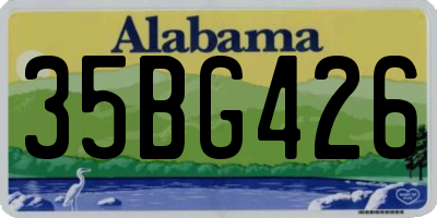 AL license plate 35BG426