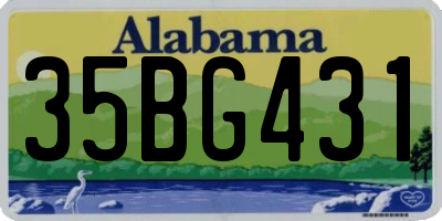 AL license plate 35BG431