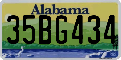 AL license plate 35BG434