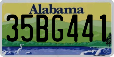 AL license plate 35BG441