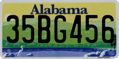 AL license plate 35BG456