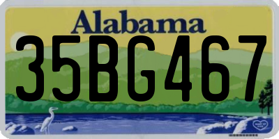 AL license plate 35BG467