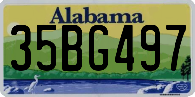AL license plate 35BG497